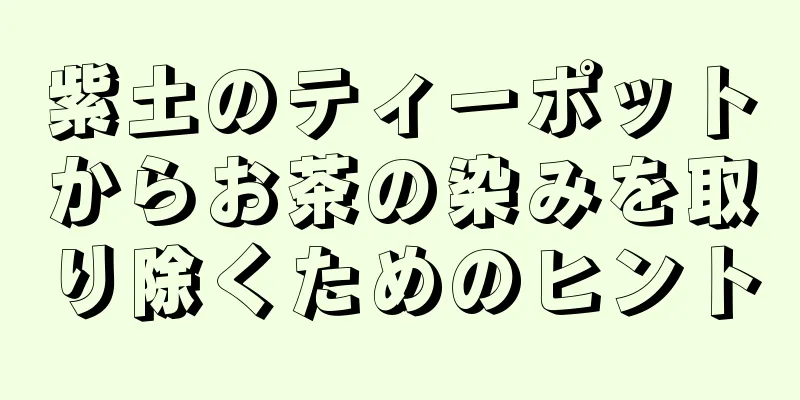 紫土のティーポットからお茶の染みを取り除くためのヒント