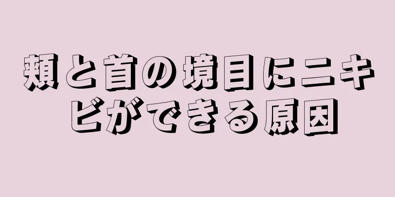 頬と首の境目にニキビができる原因