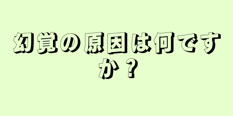 幻覚の原因は何ですか？