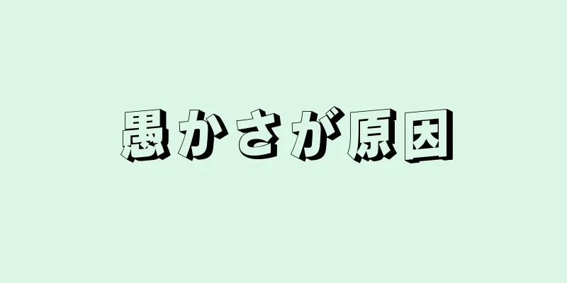 愚かさが原因