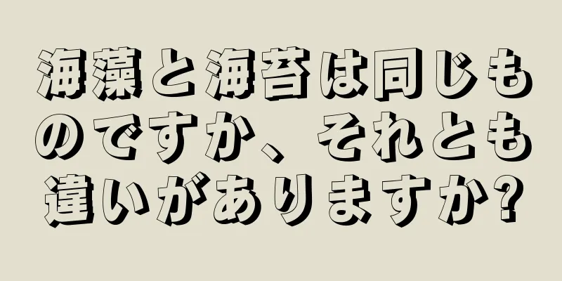 海藻と海苔は同じものですか、それとも違いがありますか?