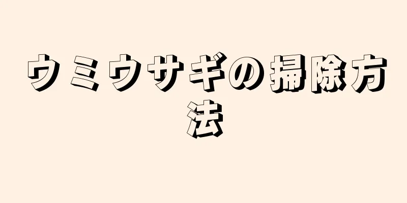 ウミウサギの掃除方法