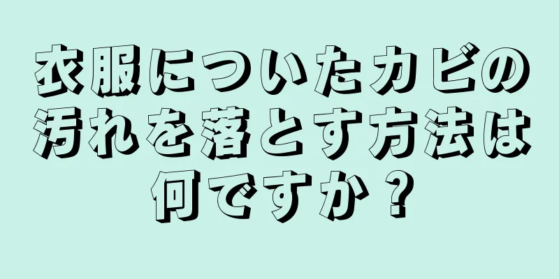 衣服についたカビの汚れを落とす方法は何ですか？