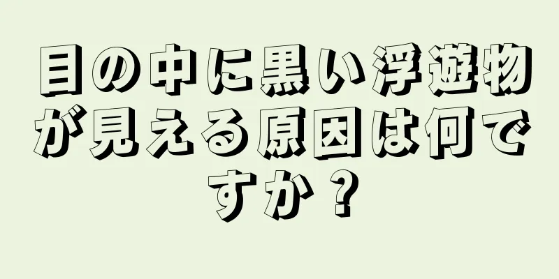 目の中に黒い浮遊物が見える原因は何ですか？