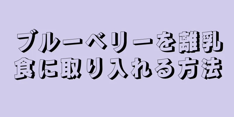 ブルーベリーを離乳食に取り入れる方法