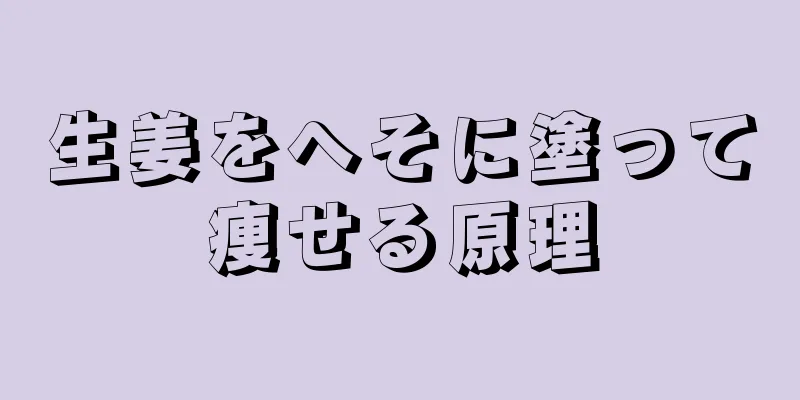 生姜をへそに塗って痩せる原理