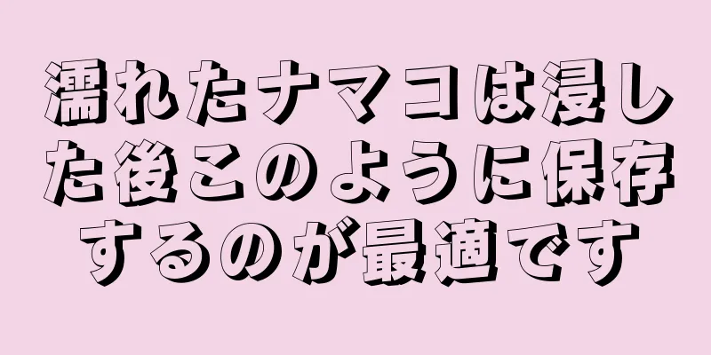 濡れたナマコは浸した後このように保存するのが最適です