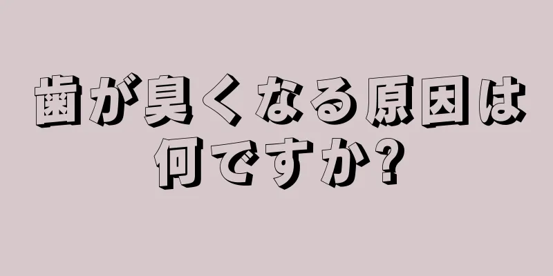 歯が臭くなる原因は何ですか?