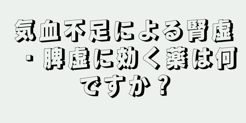 気血不足による腎虚・脾虚に効く薬は何ですか？