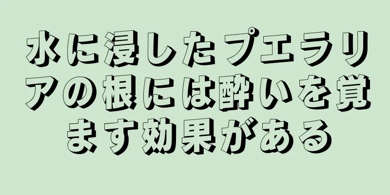 水に浸したプエラリアの根には酔いを覚ます効果がある