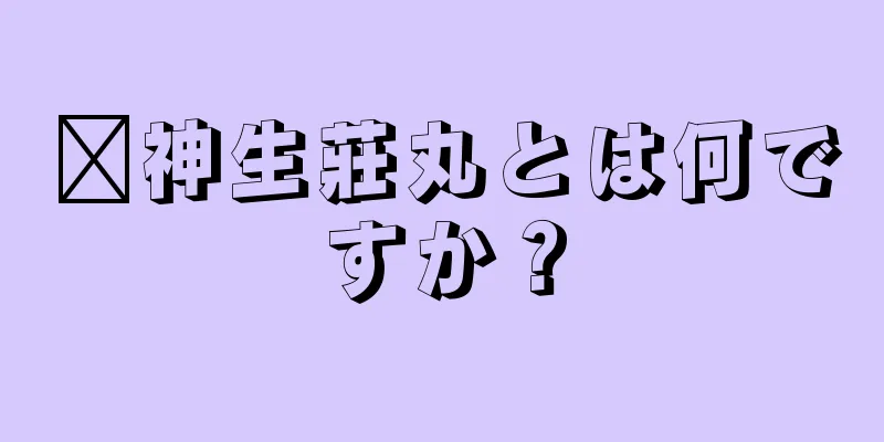 毗神生莊丸とは何ですか？