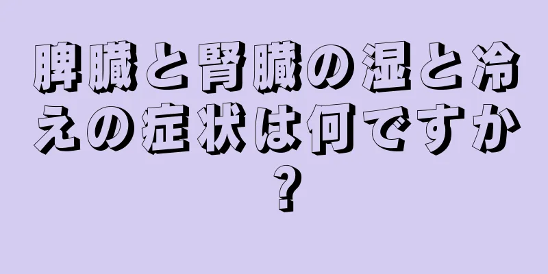 脾臓と腎臓の湿と冷えの症状は何ですか？