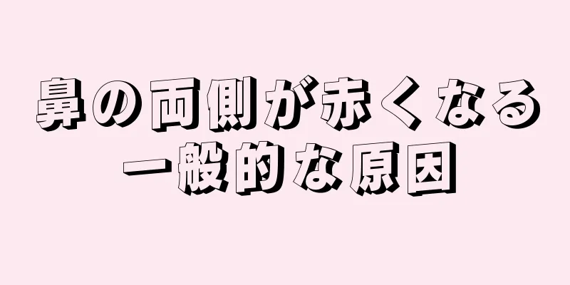 鼻の両側が赤くなる一般的な原因