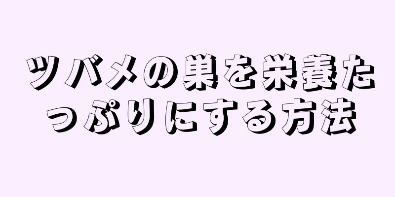 ツバメの巣を栄養たっぷりにする方法