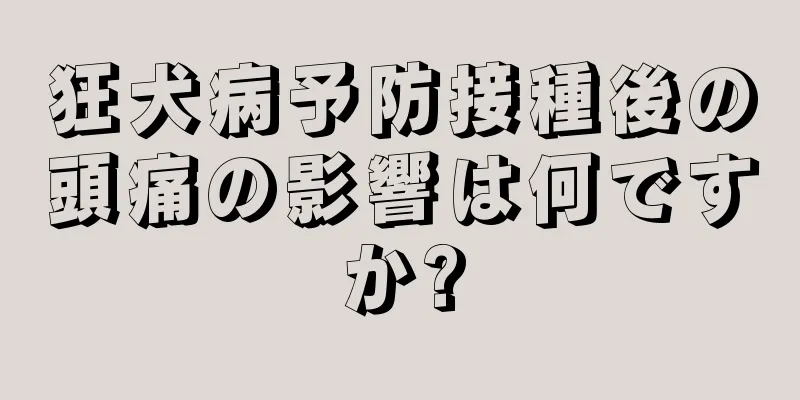 狂犬病予防接種後の頭痛の影響は何ですか?