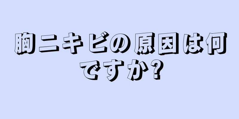 胸ニキビの原因は何ですか?