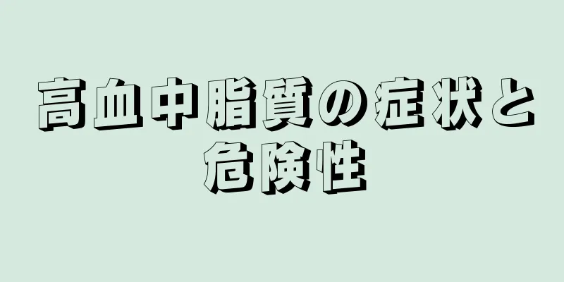 高血中脂質の症状と危険性