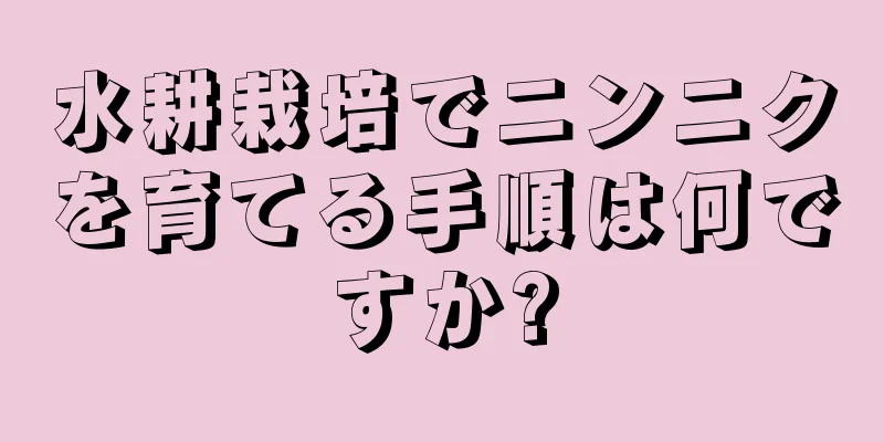 水耕栽培でニンニクを育てる手順は何ですか?