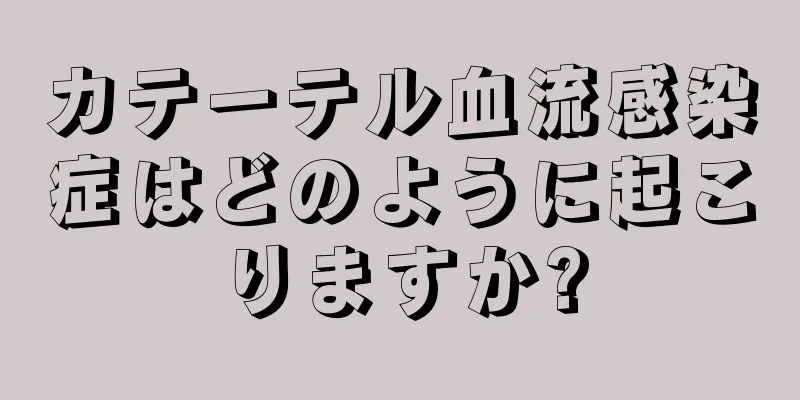 カテーテル血流感染症はどのように起こりますか?