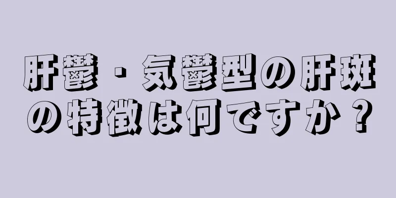 肝鬱・気鬱型の肝斑の特徴は何ですか？