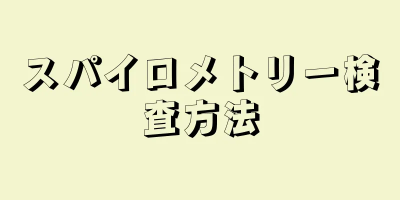 スパイロメトリー検査方法