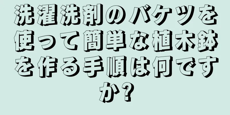 洗濯洗剤のバケツを使って簡単な植木鉢を作る手順は何ですか?