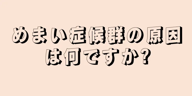 めまい症候群の原因は何ですか?