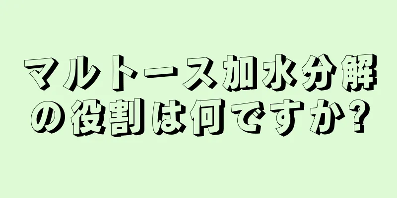 マルトース加水分解の役割は何ですか?