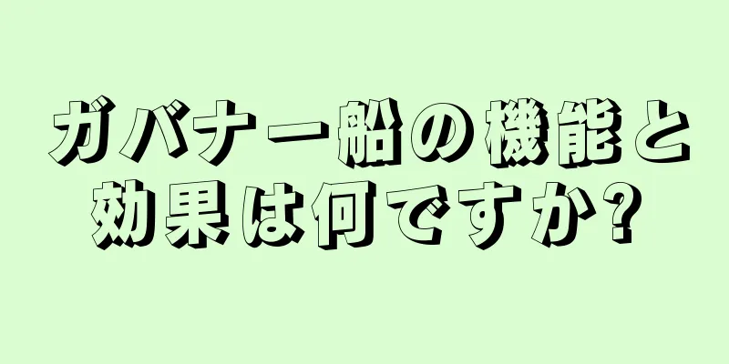 ガバナー船の機能と効果は何ですか?