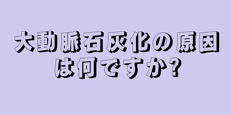 大動脈石灰化の原因は何ですか?