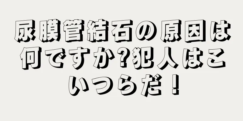 尿膜管結石の原因は何ですか?犯人はこいつらだ！