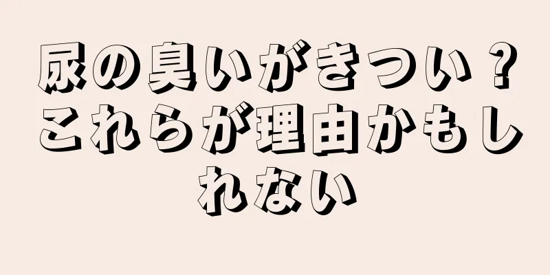 尿の臭いがきつい？これらが理由かもしれない