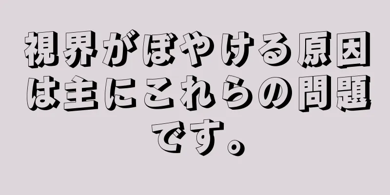 視界がぼやける原因は主にこれらの問題です。