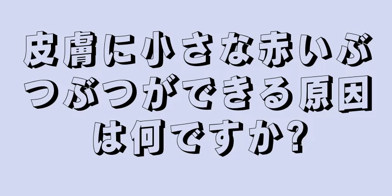 皮膚に小さな赤いぶつぶつができる原因は何ですか?