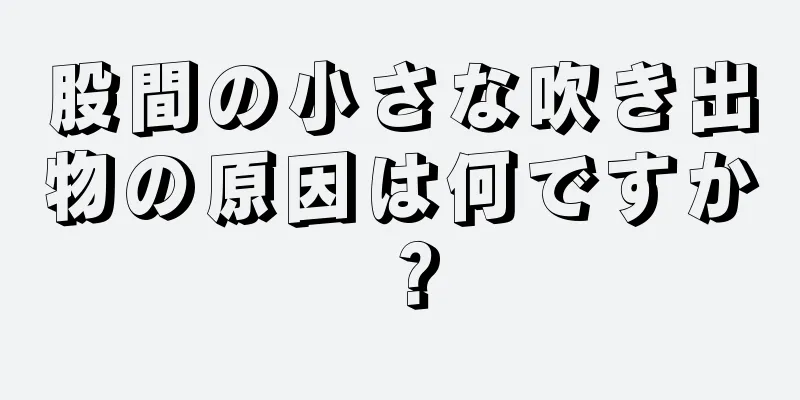 股間の小さな吹き出物の原因は何ですか？