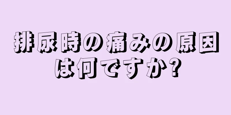 排尿時の痛みの原因は何ですか?