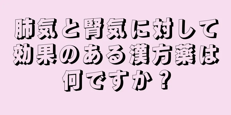 肺気と腎気に対して効果のある漢方薬は何ですか？