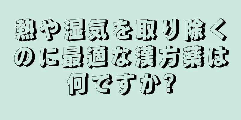 熱や湿気を取り除くのに最適な漢方薬は何ですか?