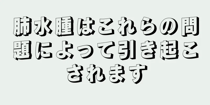 肺水腫はこれらの問題によって引き起こされます