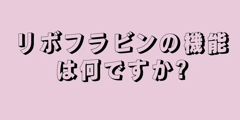 リボフラビンの機能は何ですか?