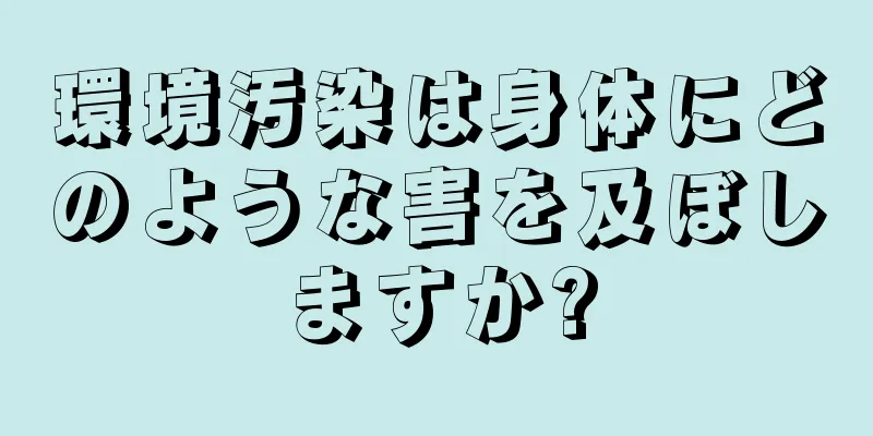 環境汚染は身体にどのような害を及ぼしますか?