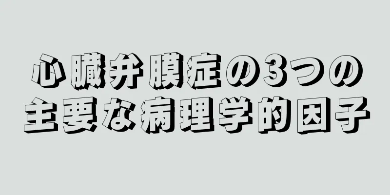 心臓弁膜症の3つの主要な病理学的因子