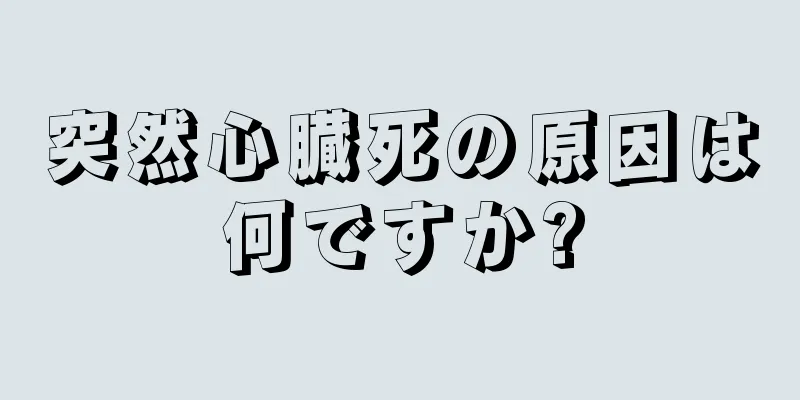 突然心臓死の原因は何ですか?