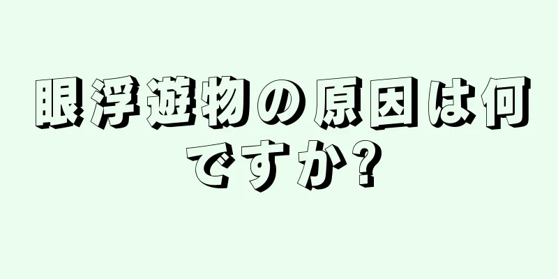 眼浮遊物の原因は何ですか?