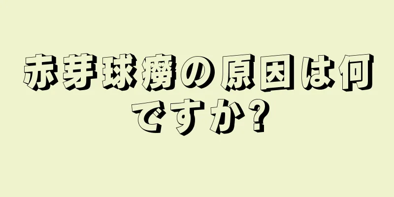 赤芽球癆の原因は何ですか?