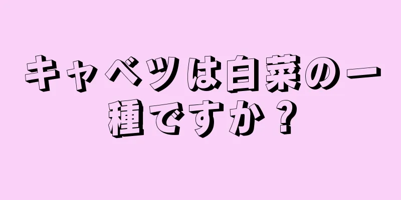 キャベツは白菜の一種ですか？