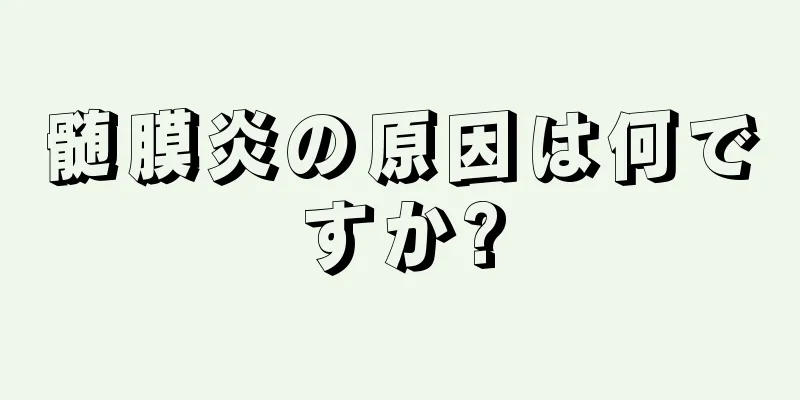 髄膜炎の原因は何ですか?