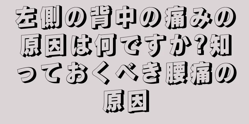 左側の背中の痛みの原因は何ですか?知っておくべき腰痛の原因