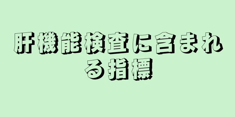 肝機能検査に含まれる指標