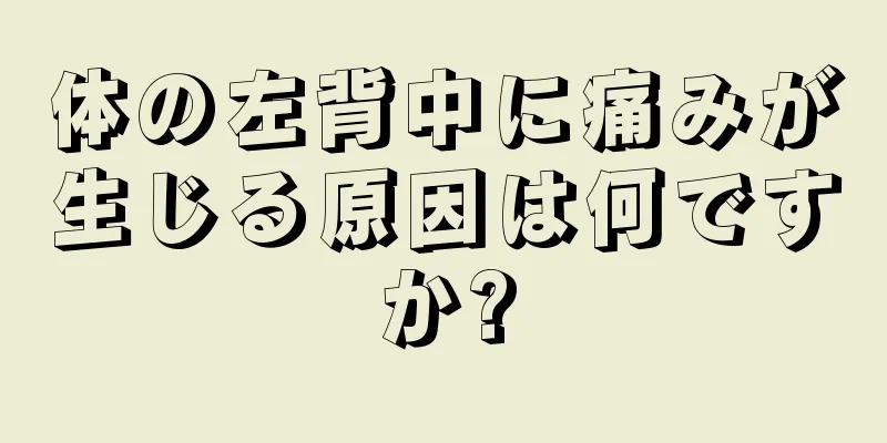 体の左背中に痛みが生じる原因は何ですか?